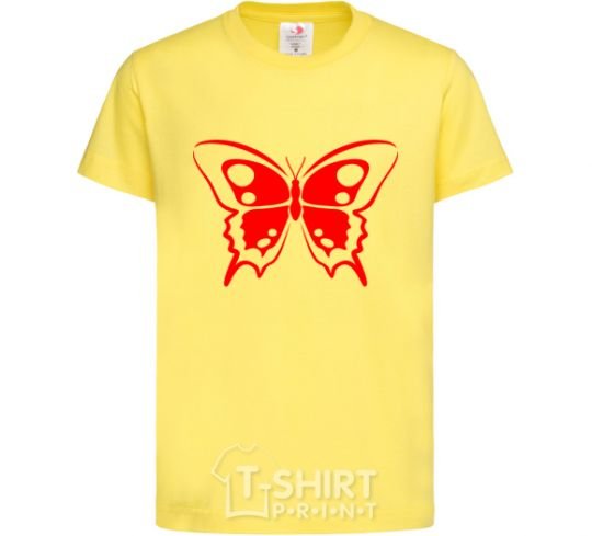 Kids T-shirt Red butterfly cornsilk фото