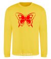 Свитшот Красная бабочка Солнечно желтый фото