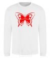 Свитшот Красная бабочка Белый фото