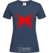 Женская футболка Красная бабочка Темно-синий фото