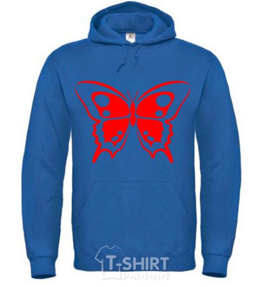 Men`s hoodie Red butterfly royal фото