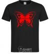 Men's T-Shirt Red butterfly black фото