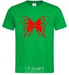Мужская футболка Красная бабочка Зеленый фото