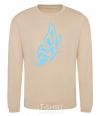 Sweatshirt A sky blue butterfly sand фото