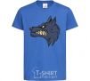 Kids T-shirt Angry wolf royal-blue фото