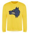 Sweatshirt Angry wolf yellow фото