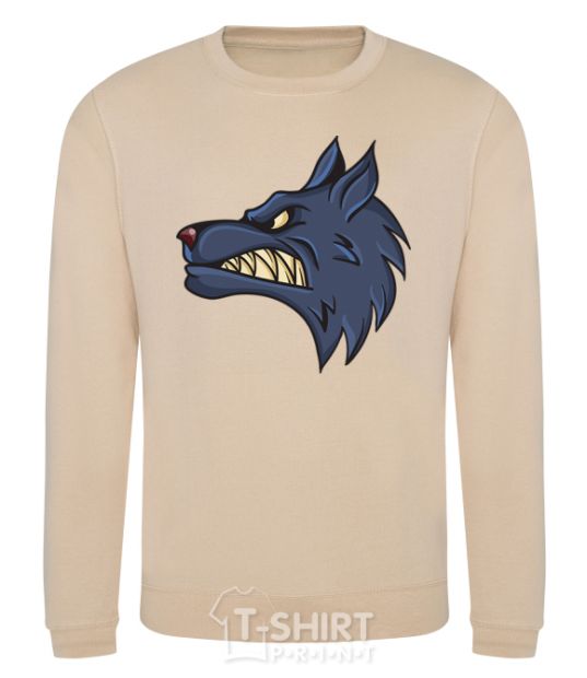 Sweatshirt Angry wolf sand фото