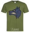 Men's T-Shirt Angry wolf millennial-khaki фото