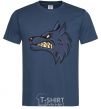 Men's T-Shirt Angry wolf navy-blue фото