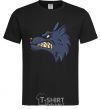 Men's T-Shirt Angry wolf black фото