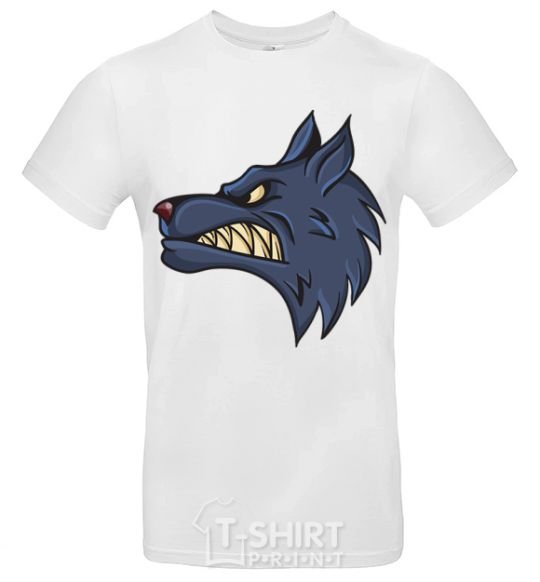 Men's T-Shirt Angry wolf White фото