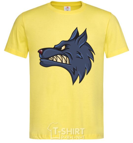 Men's T-Shirt Angry wolf cornsilk фото