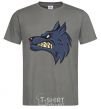 Men's T-Shirt Angry wolf dark-grey фото