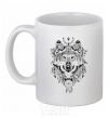 Ceramic mug A drawing of a wolf White фото