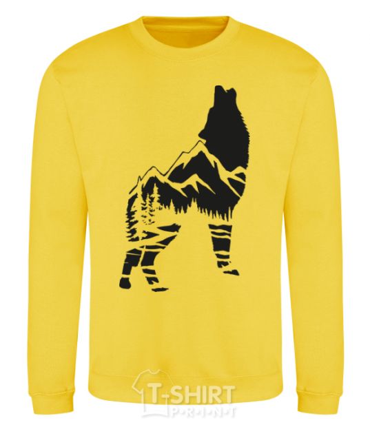 Sweatshirt Forest wolf yellow фото