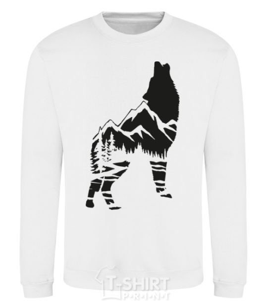 Sweatshirt Forest wolf White фото