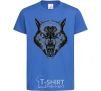 Детская футболка Screaming wolf Ярко-синий фото