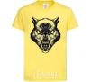 Kids T-shirt Screaming wolf cornsilk фото