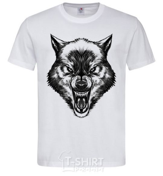 Мужская футболка Screaming wolf Белый фото
