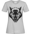 Women's T-shirt Screaming wolf grey фото