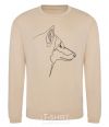 Sweatshirt Wolf line drawing sand фото