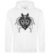 Men`s hoodie Indiana wolf White фото