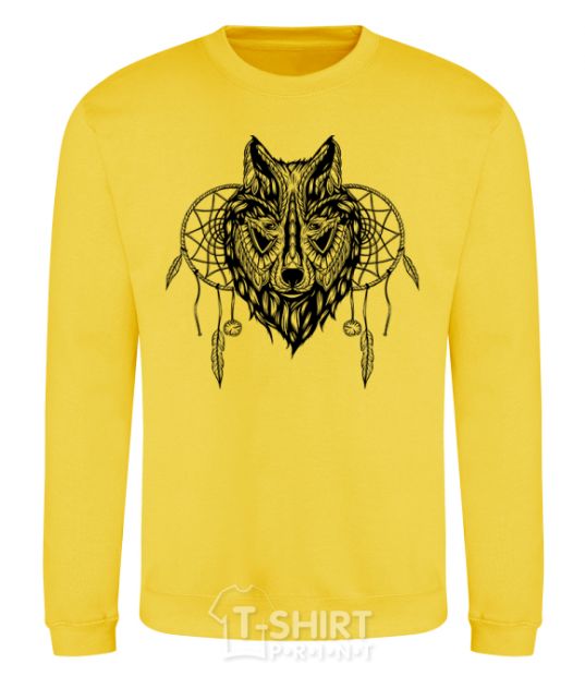 Sweatshirt Indiana wolf yellow фото