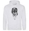 Men`s hoodie Walking wolf sport-grey фото