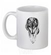 Ceramic mug Walking wolf White фото