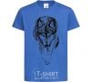 Kids T-shirt Walking wolf royal-blue фото