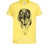 Kids T-shirt Walking wolf cornsilk фото