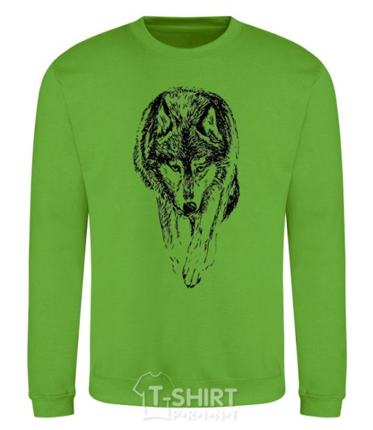 Sweatshirt Walking wolf orchid-green фото