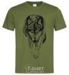 Men's T-Shirt Walking wolf millennial-khaki фото