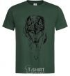 Men's T-Shirt Walking wolf bottle-green фото