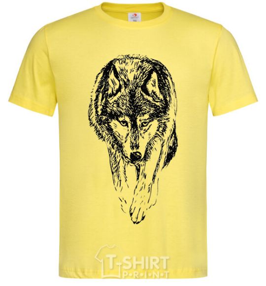 Men's T-Shirt Walking wolf cornsilk фото