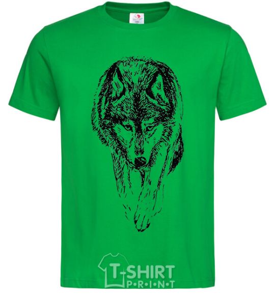 Men's T-Shirt Walking wolf kelly-green фото