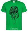 Men's T-Shirt Walking wolf kelly-green фото