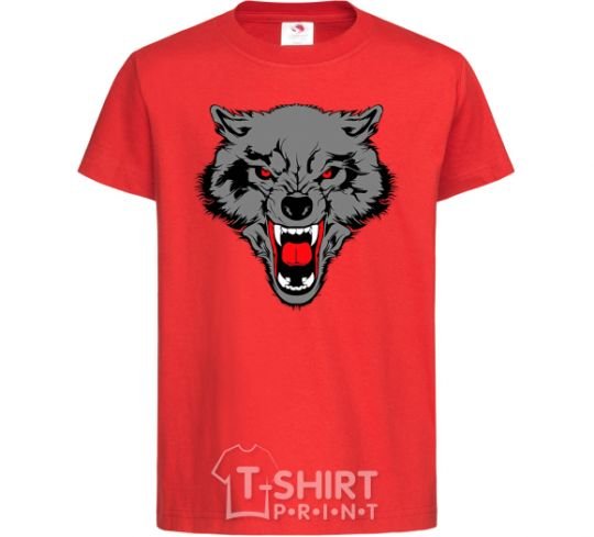 Детская футболка Grey wolf Красный фото