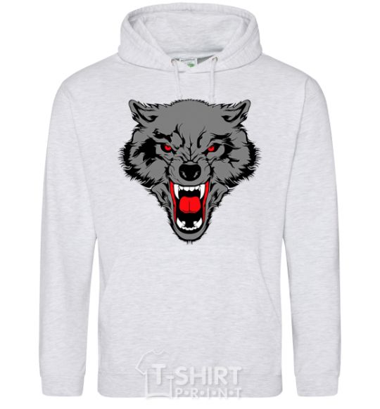 Men`s hoodie Grey wolf sport-grey фото