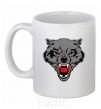 Ceramic mug Grey wolf White фото