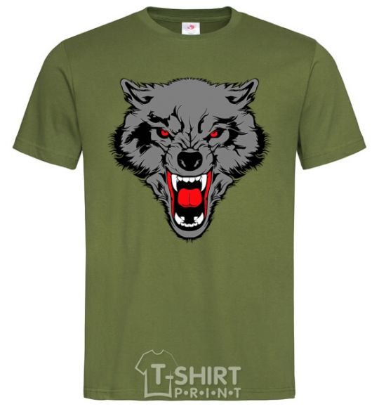 Men's T-Shirt Grey wolf millennial-khaki фото