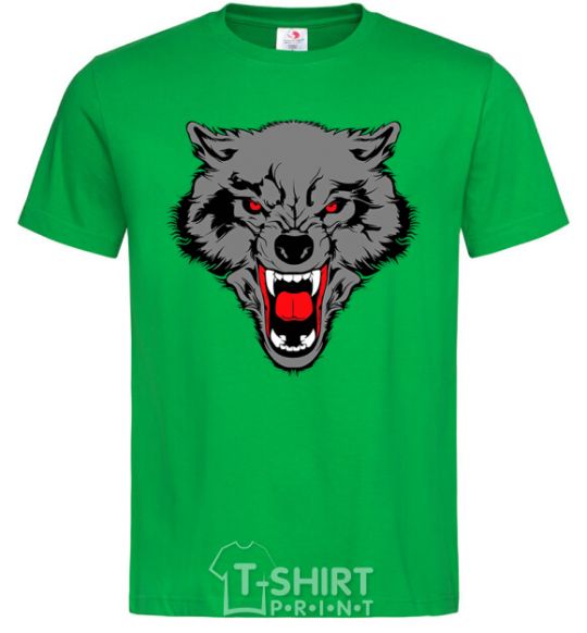 Men's T-Shirt Grey wolf kelly-green фото