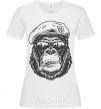 Women's T-shirt Gorilla sunglasses White фото