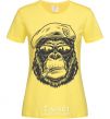 Women's T-shirt Gorilla sunglasses cornsilk фото