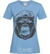 Women's T-shirt Gorilla sunglasses sky-blue фото