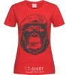 Women's T-shirt Gorilla sunglasses red фото