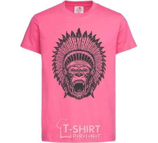 Kids T-shirt Gorilla Indian heliconia фото
