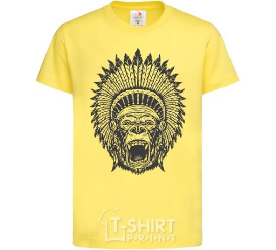 Kids T-shirt Gorilla Indian cornsilk фото