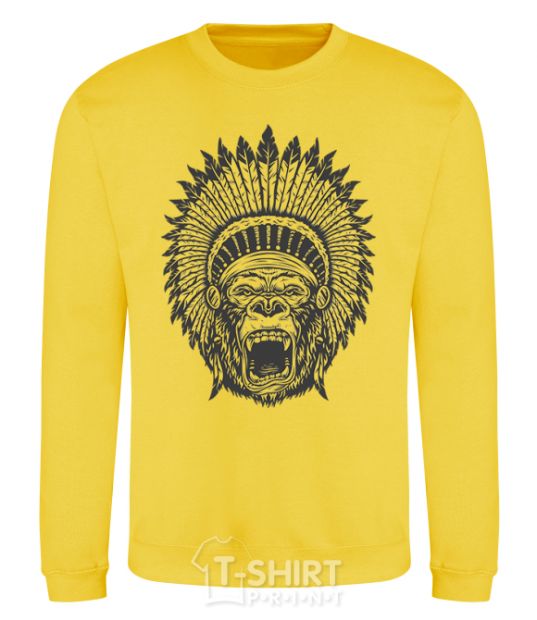 Sweatshirt Gorilla Indian yellow фото