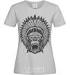 Women's T-shirt Gorilla Indian grey фото